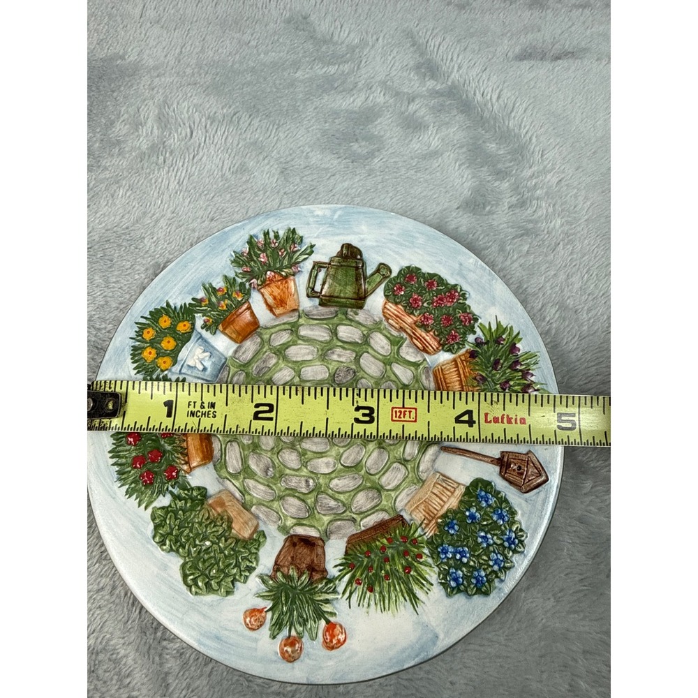 Yankee Candle English Garden 3D Embossed Ceramic Shade and Plate Set Floral Blue - Picture 7 of 8